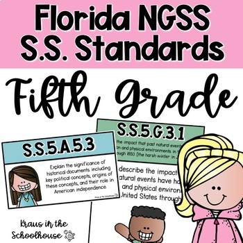 Preview of Social Studies Standards 5th Grade Florida NGSS
