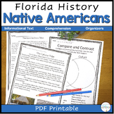 Florida Native Americans Reading Comprehension Worksheets 