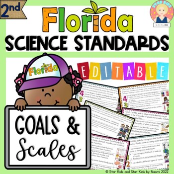 Preview of Florida Science Standards | SECOND GRADE GOALS AND SCALES  - Editable