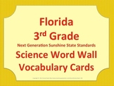 Florida Science Word Wall 3rd Third Grade Vocabulary NGSSS