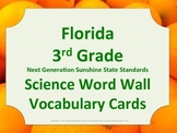 Florida Science Word Wall 3rd Third Grade Vocabulary NGSSS