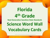 Florida Science Word Wall 4th Fourth Grade Vocabulary NGSS