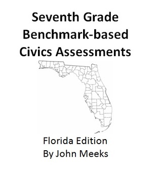 Preview of Florida Seventh Grade Civics Practice Test Book