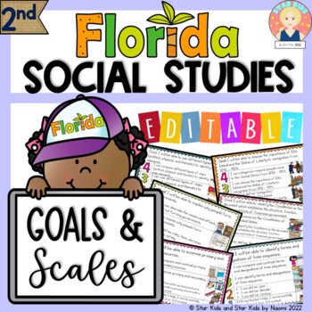 Preview of Florida Social Studies Standards | SECOND GRADE GOALS AND SCALES - Editable