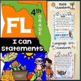 Florida Standards - I Can Statements Math & ELA (4th Grade