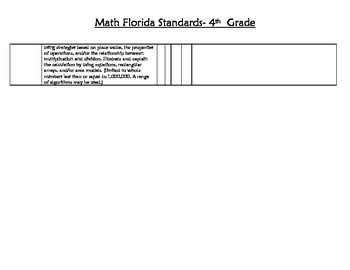 Florida Standards Checklist MAFS 4th Grade by I Otter Be Teaching
