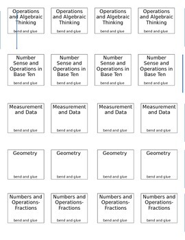 Preview of Florida Standards MATH domain tabs for Interactive Notebooks