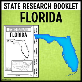 Preview of Florida State Report Research Project Tabbed Booklet | Guided Research