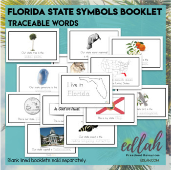 Preview of Florida State Symbols Booklet  - Traceable Words