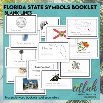 Preview of Florida State Symbols Booklet- Blank Lines