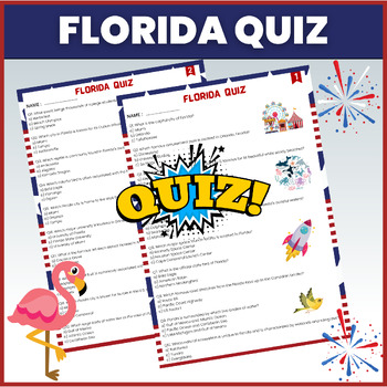 Preview of Florida Trivia Quiz | US States Geography Trivia Quiz