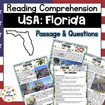 Preview of Florida || US States || Information Text Close Reading Comprehension