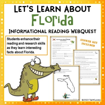 Preview of Florida Webquest Worksheets Internet Reading Research Activity