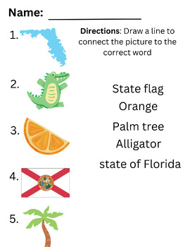 Preview of Florida exit ticket or Quiz