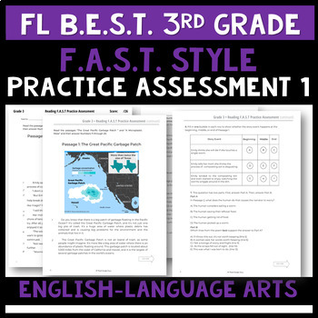 Preview of Florida's B.E.S.T. 3rd F.A.S.T. Assessment Prep Reading ELA Practice Test #1