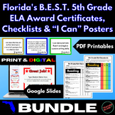 Florida's B.E.S.T. 5th Grade ELA BUNDLE: Checklists, “I Ca