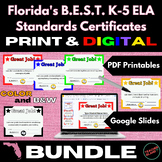 Florida's B.E.S.T. K-5 ELA Standards Award Certificates BU