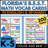 Florida's B.E.S.T. K-5 Math Student Vocabulary Cards in En