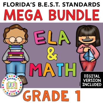 Preview of Florida's B.E.S.T. Standards | GR1 ELA and MATH + Digital *MEGA BUNDLE*