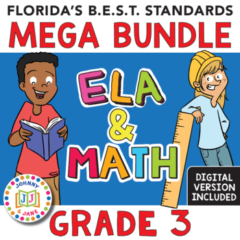 Preview of Florida's B.E.S.T. Standards | GR3 ELA and MATH + Digital *MEGA BUNDLE*