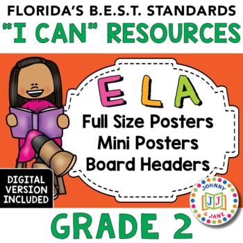 Preview of Florida's B.E.S.T. Standards "I Can" Resources | GR2 ELA + Digital