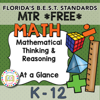Preview of Florida's B.E.S.T. Standards K-12 MATH MTR At a Glance ** FREE **