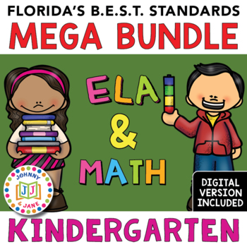 Preview of Florida's B.E.S.T. Standards | KDG ELA and MATH + Digital * MEGA BUNDLE *