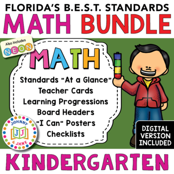 Preview of Florida's B.E.S.T. Standards | KDG MATH + Digital *BUNDLE*