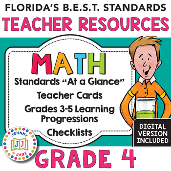 Florida's B.E.S.T. Standards Teacher Resources | GR4 MATH By Johnny And ...