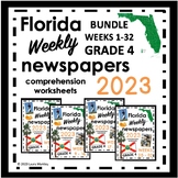 Florida weekly Social Studies 2023 newspaper BUNDLE worksh