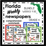 Florida weekly Social Studies newspaper BUNDLE worksheets 1-32