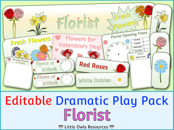 Preview of Florist / Flower Shop Dramatic Play Pack - Editable