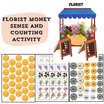 Preview of Money sense and counting coins - Florist / Flower shop finance activity