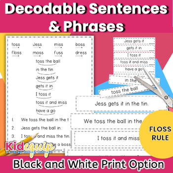 Floss Rule Decodable readers - Foldables, cloze, sentence strips SOR ...