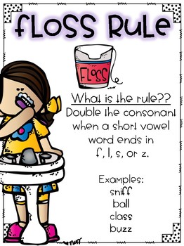 Floss Rule-Spelling Unit by Literacy For Life Mississippi | TPT