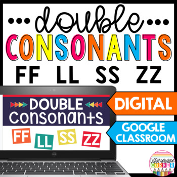 Preview of Floss Rule & ZZ Double Consonants with Google Classroom & TpT Easel