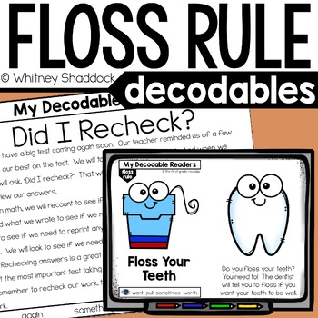 Preview of Floss Rule Decodable Readers & Passages with Double Final Consonants FF LL SS ZZ