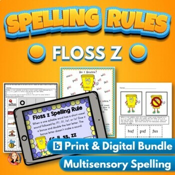 Preview of Floss Spelling Rule Activities with Digital Bundle