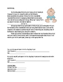 Flour Bag Baby Project Parent Letter