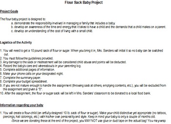 Preview of Flour Sack Baby Project