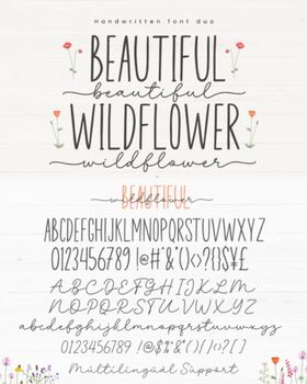 Preview of Flourish with the Beautiful Wildflower Duo Fonts | Bloom Where You're Planted