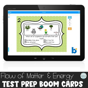 Preview of Flow of Matter and Energy - Science Test Prep Boom Cards