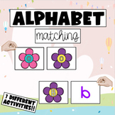 Flower Alphabet Matching - 7 Options! - Upper/Upper, Upper