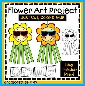 Preview of Flower Art Project - Hanging Craft - Spring & Summer Art, May June July Activity