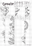 Flower Art Symmetry Drawing Worksheet- Printable PDF