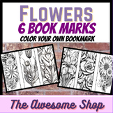 Flower Bookmarks Print and Color