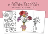 Flower Bouquet Mother's Day Craft, Cute Flower Cut and Pas