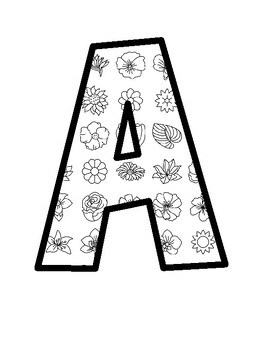 Flower Bulletin Board Letters by Anisha Sharma | TPT