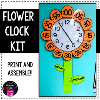 Preview of Flower Clock Number Labels Kit