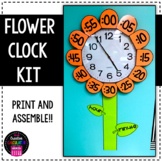 Flower Clock Number Labels Kit